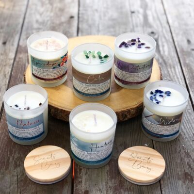 Healing Crystal Massage Oil Candles
